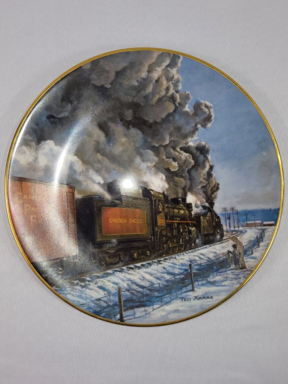 Christian Bell Porcelain Age of Steam Collector Plate Canadian Pacific Railway